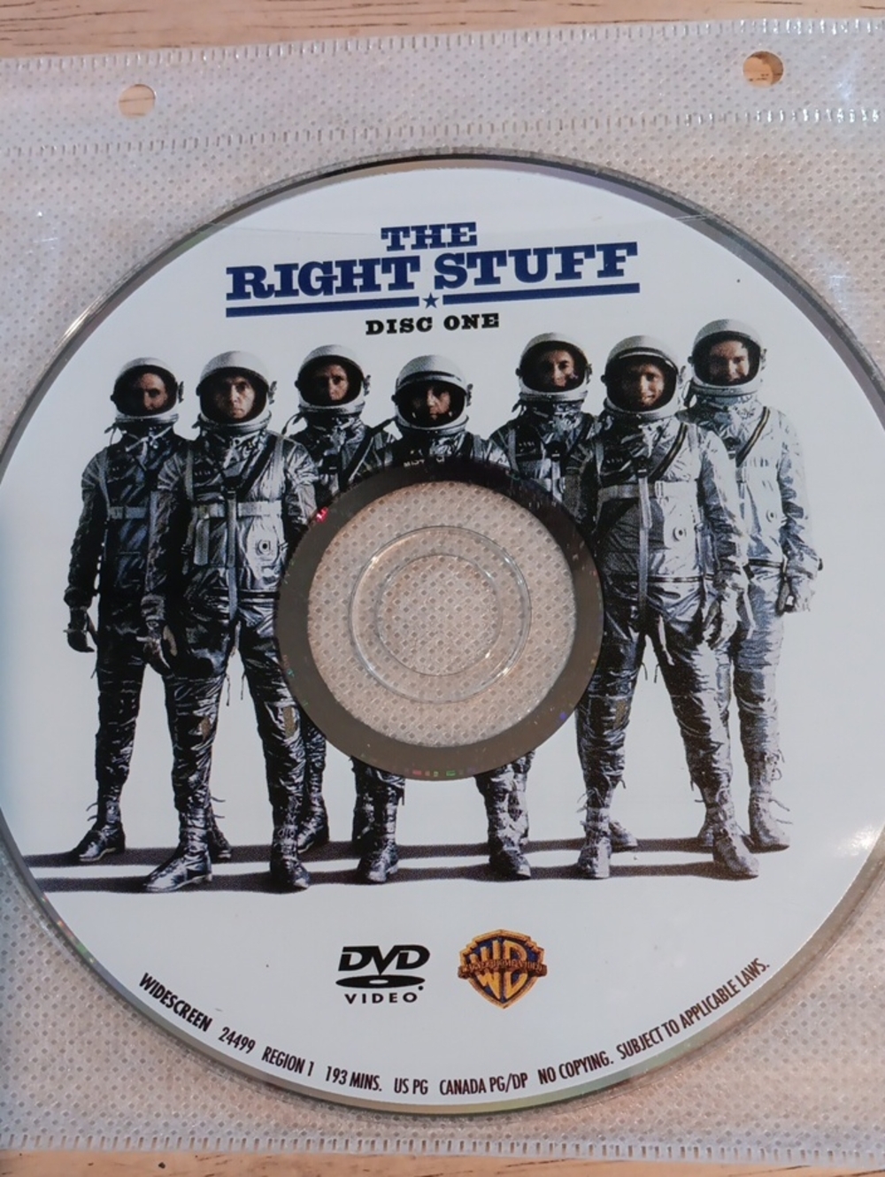 The Right Stuff DVD *NO CASE*